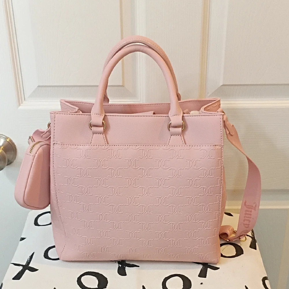 Juicy Couture Light Pink Embossed Tote - Picture 4 of 9